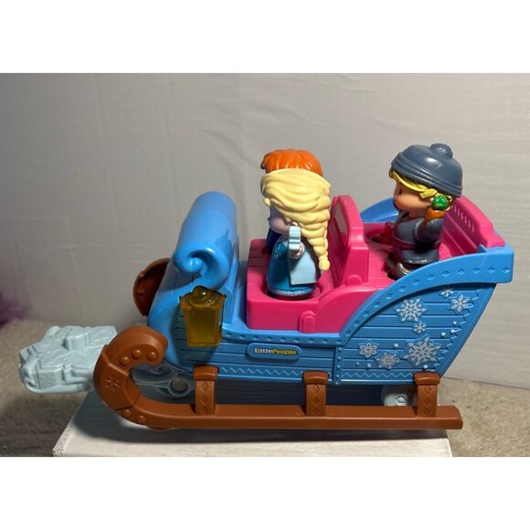 Disney Frozen Little People Sleigh Elsa Anna Kristoff Figures By Fisher-Price - Picture 5 of 10